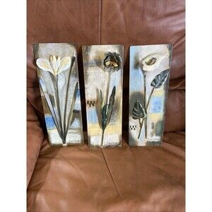 Vassileva 3D Wall Hangings - Floral - Set Of 3